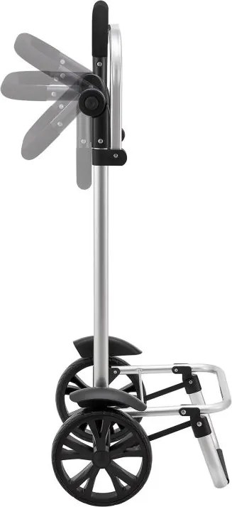 Nákupný vozík 3 v 1 – objem 56 l, sivý