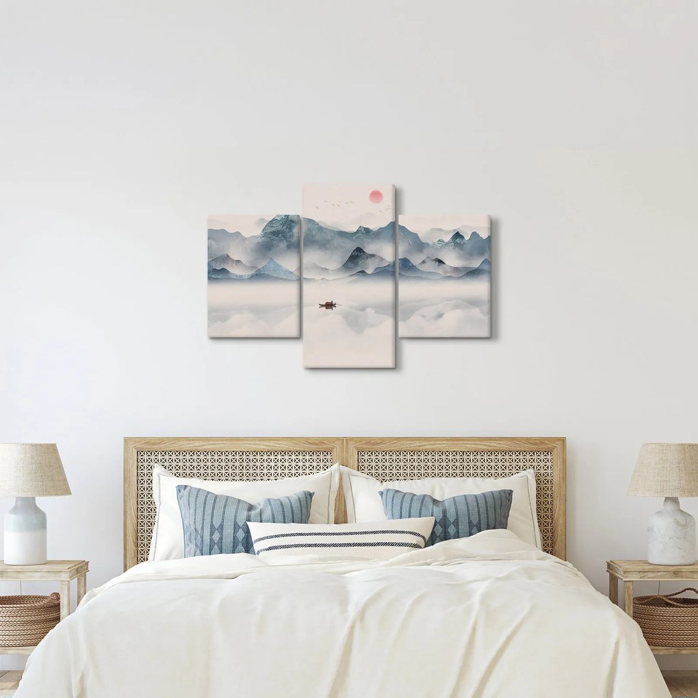 Obraz - Údolie modrých hôr (90x60 cm)