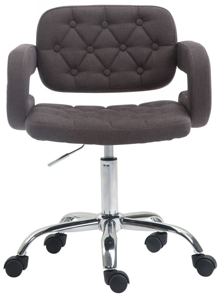 Design-Shop Pracovná stolička Dublin - látka - Tmavo sivá