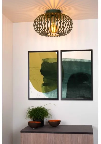 Lucide 78174/40/33 - Stropné svietidlo MANUELA 1xE27/60W/230V pr. 39,5 cm zelená