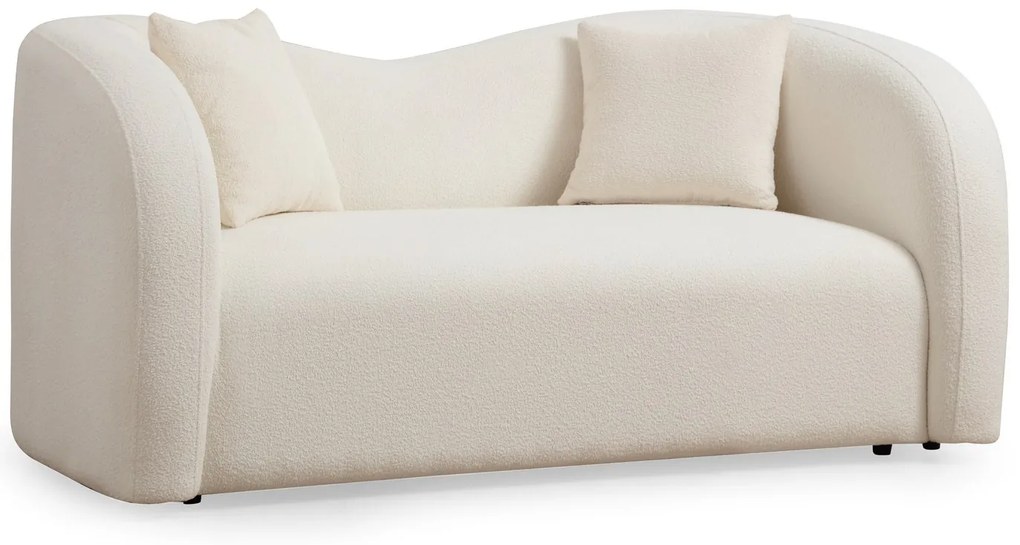 Moderná dvojmiestna pohovka Asos - krémová
