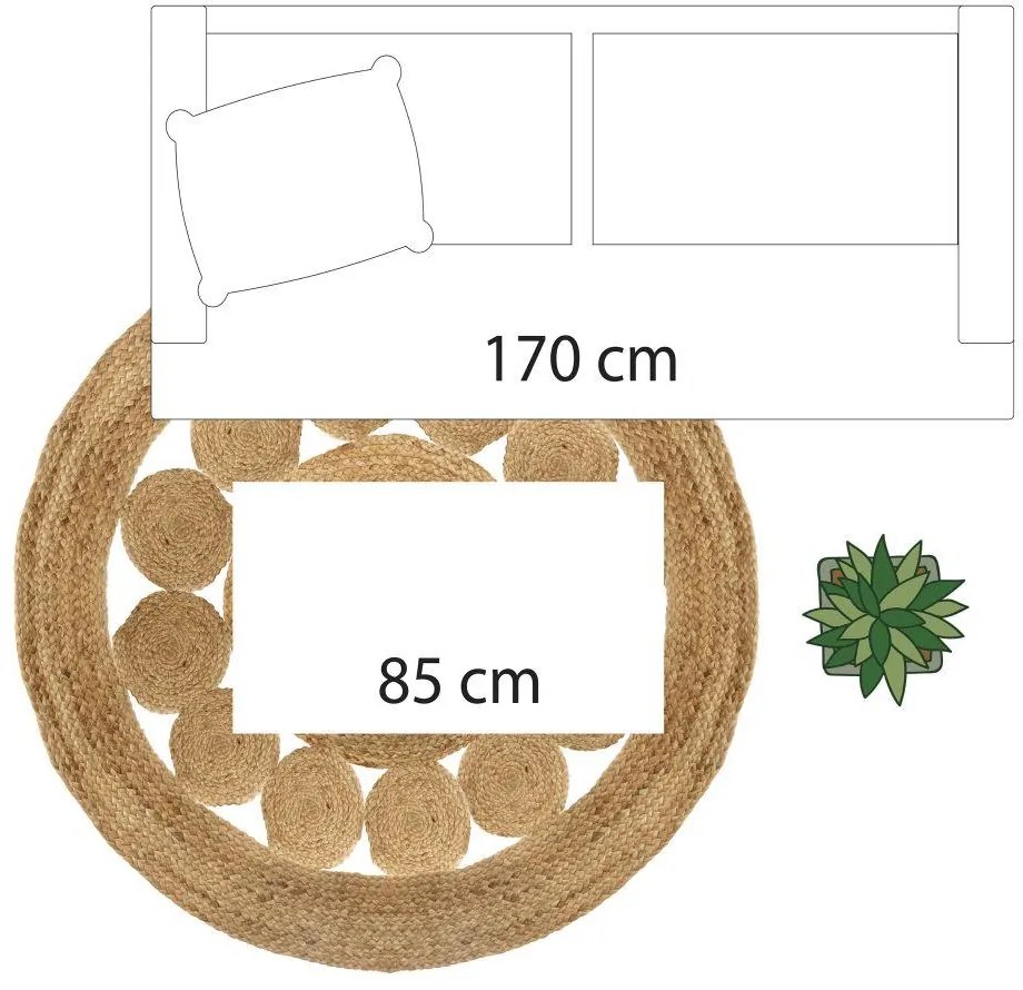 Koberec Lace, (fi) 120 cm, béžová