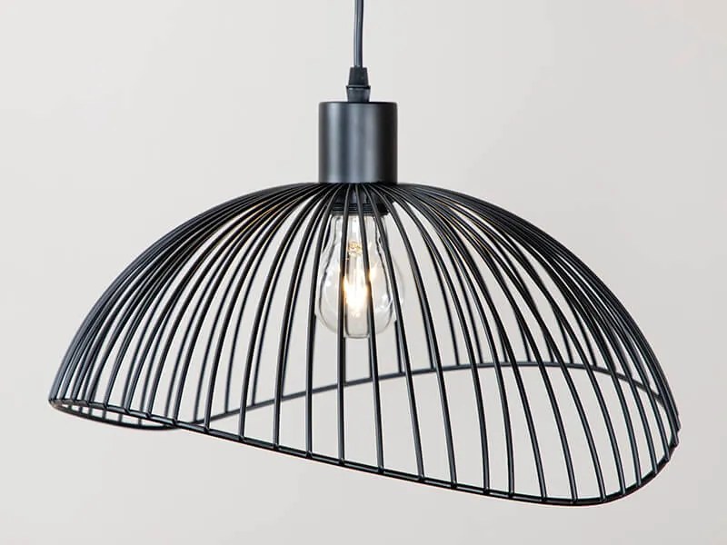 Elsa visiaca lampa čierna 33cm