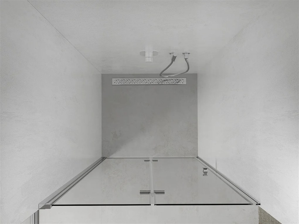 Mexen Lima, skladacie sprchové dvere do otvoru 120 x 190 cm, 6mm číre sklo, chrómový profil, 856-120-000-01-00-D