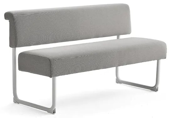 Pohovka START, dĺžka 1400 mm, tkanina, šedobéžová, biela