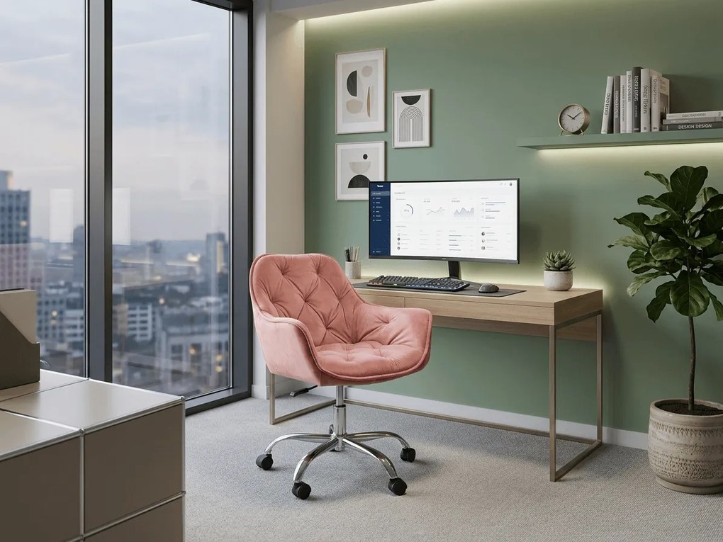 Kancelárske kreslo Q-190 VELVET, staroružové