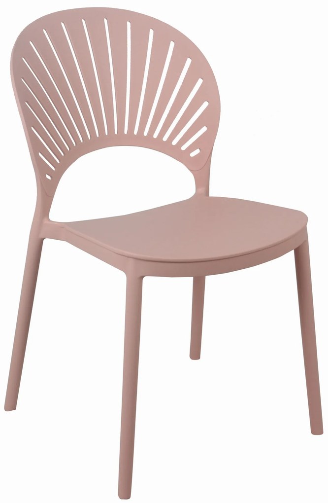 SOLEIL Púdrová ružová - MODERNÁ STOLIČKA DO KUCHYNE ZÁHRADY KAVIARNE (STOHOVATEĽNÁ)