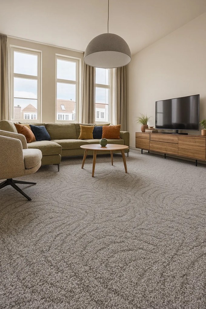 Koberec metráž Spring 6490, na mieru, šíře 4m,5m, šedá, filc, detská izba, ITC