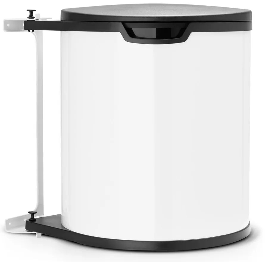 Biely vstavaný oceľový odpadkový kôš 15 l – Brabantia