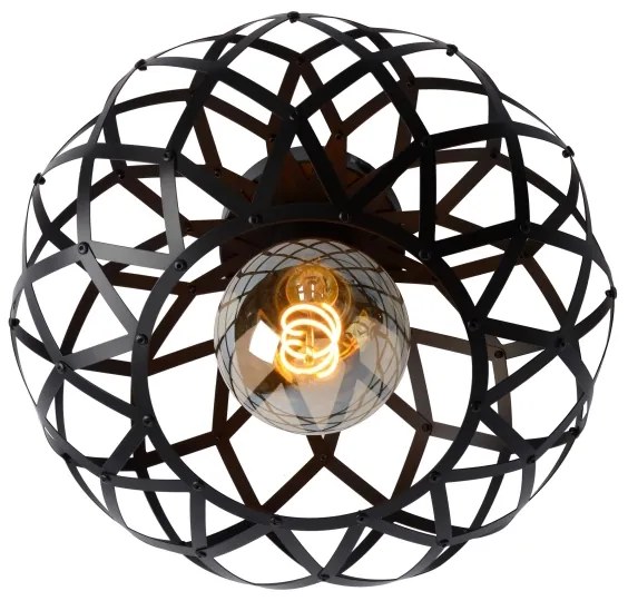 Lucide 21117/30/30 - Stropné svietidlo WOLFRAM 1xE27/40W/230V čierna