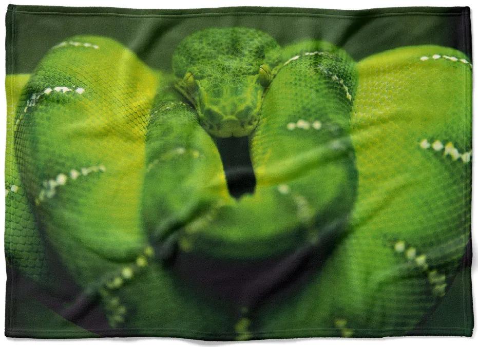 Deka Zelený had  (Rozmer: 200 x 140 cm, Podšitie baránkom: NE)