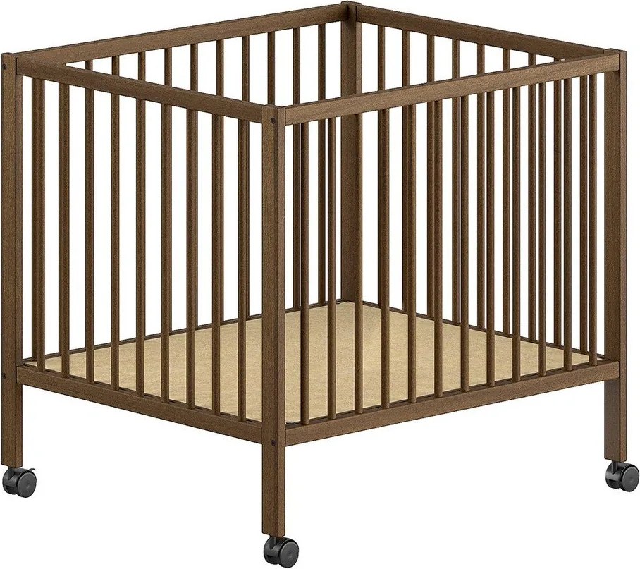 Hnedá detská ohrádka z bukového dreva 95x75 cm Dino – Vipack