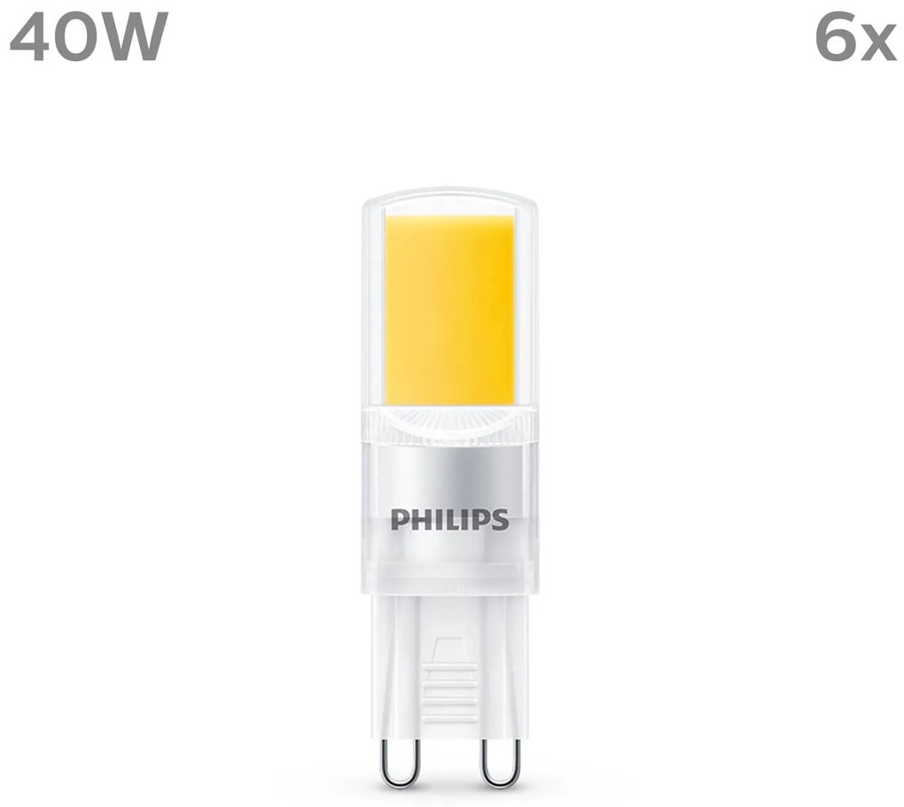 Philips LED žiarovka G9 3,2W 400lm 2700K číra 6 ks