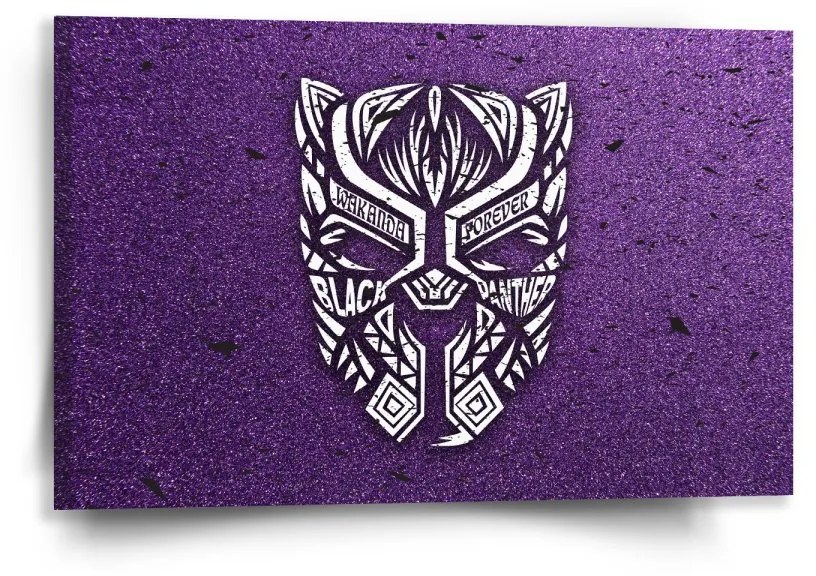 Sablio Obraz BLACK PANTHER wakanda forever Biely - 60x40 cm