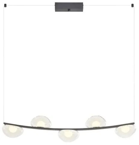 REDO 01-3244 SINCLAIR závesné svietidlo LED 35W/2468lm 3000K IP21 čierna, TRIAC