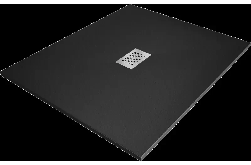 Mexen Hugo obdĺžnikový sprchový odtok SMC 140 x 100 cm, čierny, kryt inox - 42701014-X