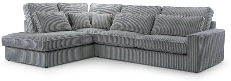 Rohová sedacia súprava LINCOLN LUX, Ľavá, tm. sivá (Tilia 90)