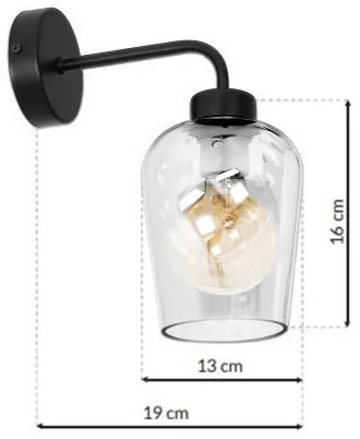 Nástenné svietidlo SANTIAGO 1xE27/60W/230V číra