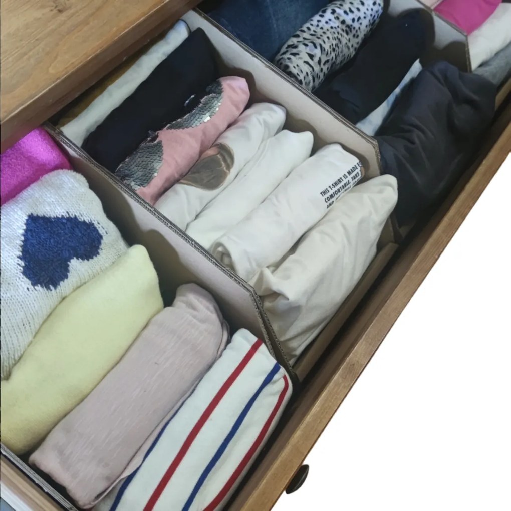 KARTON PAK Úložné boxy na oblečenie, organizéry do skrine EKO KARTON 20 x 40 cm