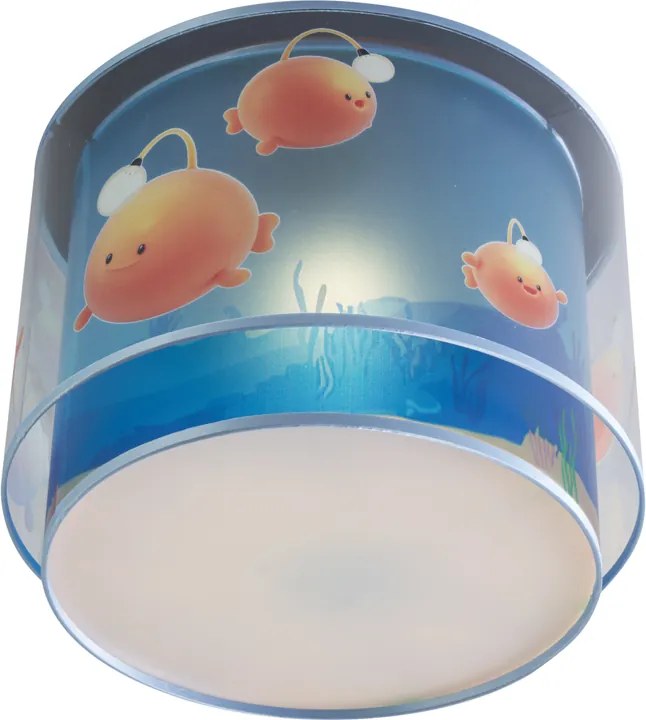 Detské stropné svietidlo modré s Bulby - Harrie meets Bulby