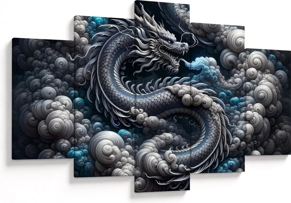 Obraz – Drak v dyme (150x105 cm)