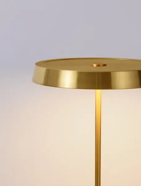 LED zlato-čierna stojaca lampa Vetro