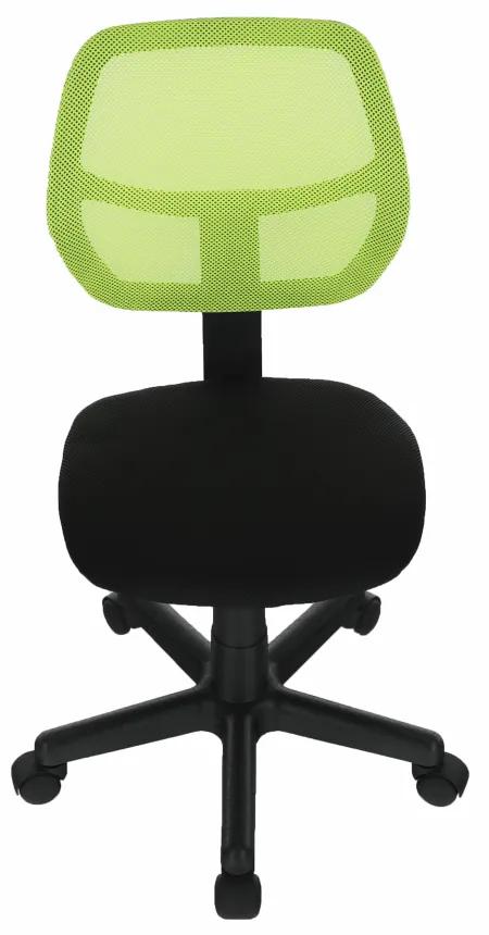Tempo Kondela Otočná stolička, zelená/čierna, MESH