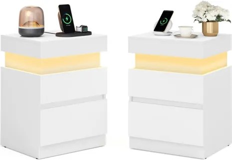 Set dvoch nočných stolíkov KAILYN LET840WB01 (2 ks)