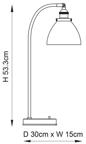 Endon 77859 - Stolová lampa HANSEN 1xE14/40W/230V mosadz