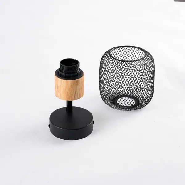 Brilagi - Nástenné bodové svietidlo BASKLITE 1xE27/15W/230V drevo/čierna