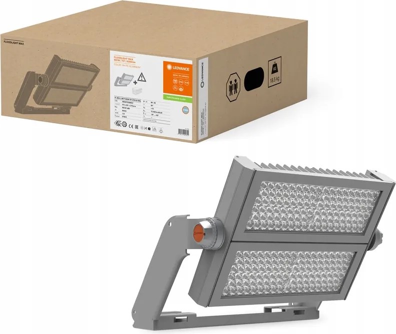 Led reflektor Vonkajšia lampa 600 W 80500 lm 5700K IP66 sivý