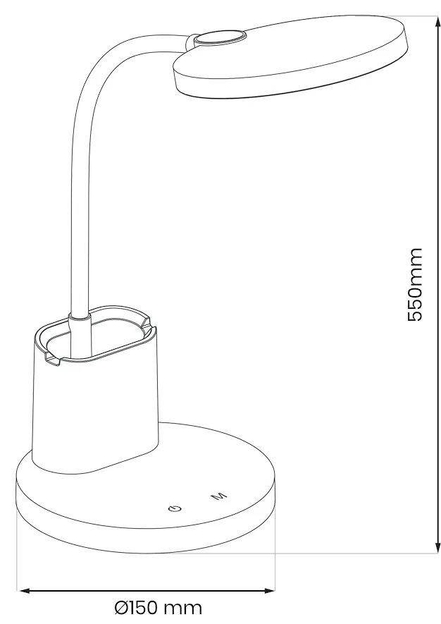 Stolná LED lampa Scuola, 1x LED 8w, 3000-6000k, b