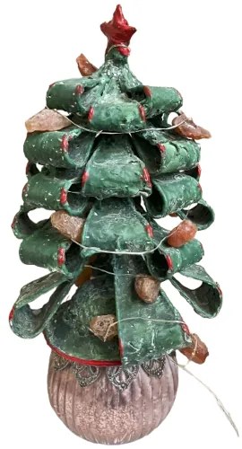 Dekor Led lampa Vianočný stromček metal Karneol 36*17