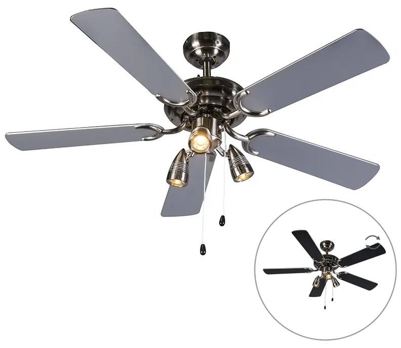 Moderný stropný ventilátor oceľ - Mistral 42