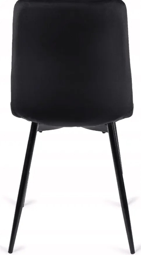 Sada stola HARRY 102-142 cm, dub Craft/čierna, a 4 čiernych stoličiek PERU