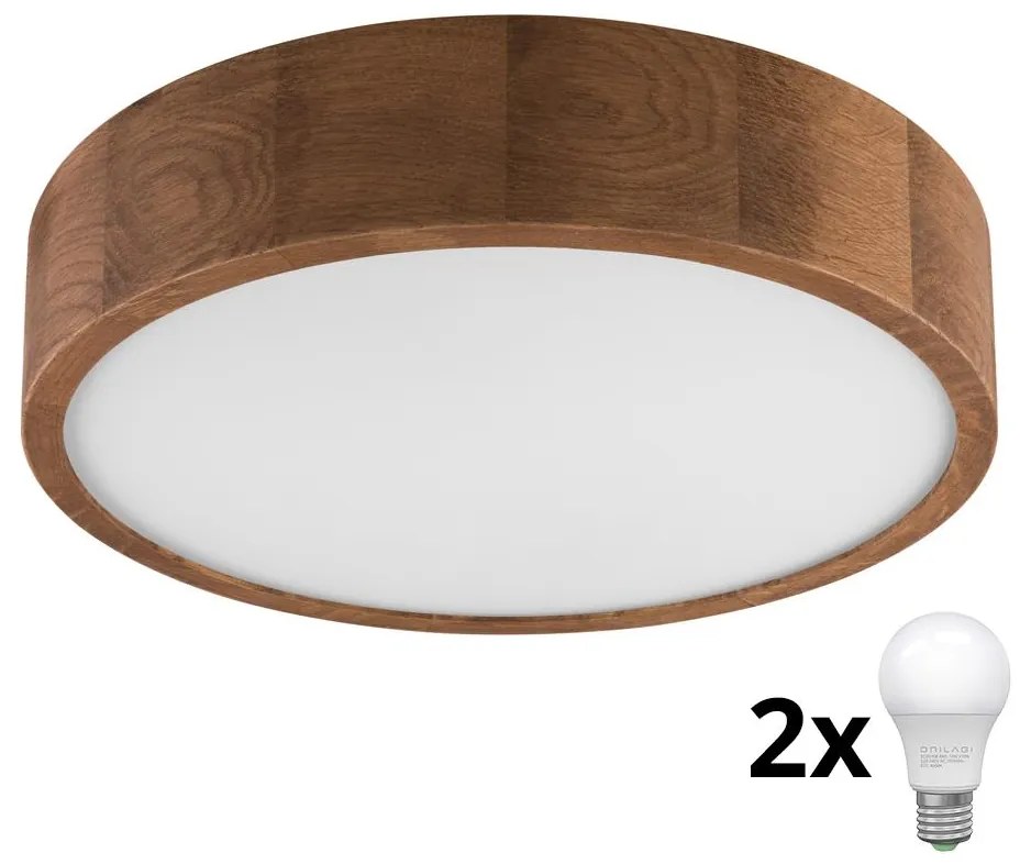 Brilagi - LED Stropné svietidlo CARVALHO 2xE27/60W/230V dub čerešňa pr. 37 cm