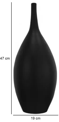 Keramická váza 47 cm čierna