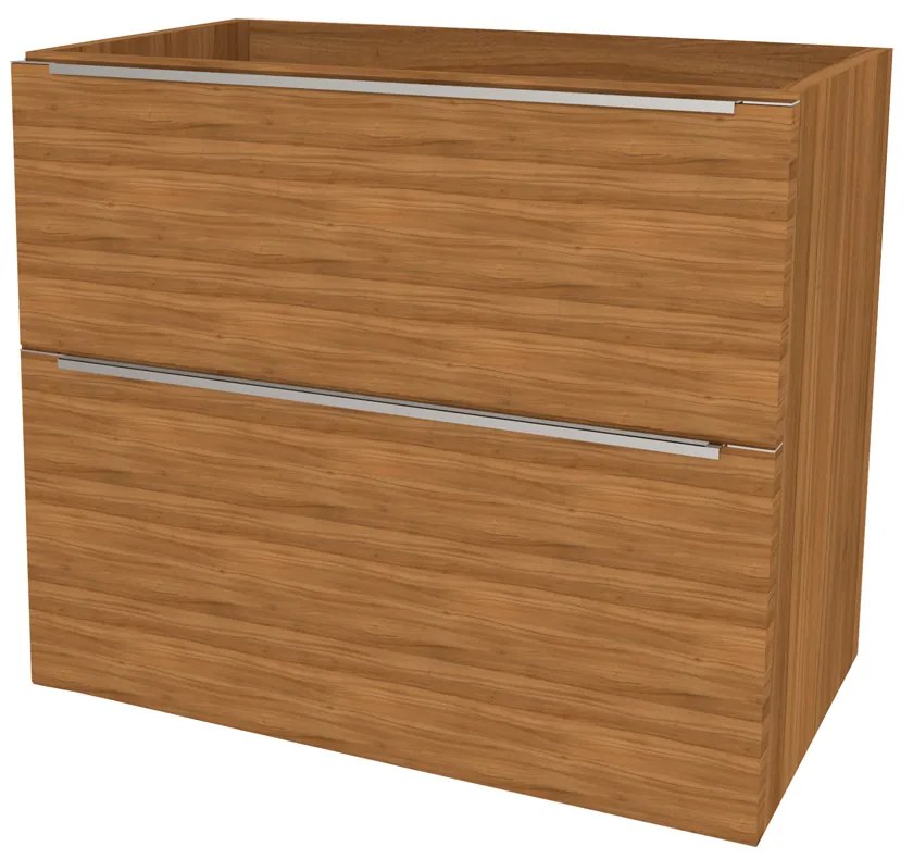 Mereo, Mereo Mailo, kúpeľňová skrinka 81 cm, chróm madlo, Multidecor, Orech Dijon prírodný, MER-CN591SODP1