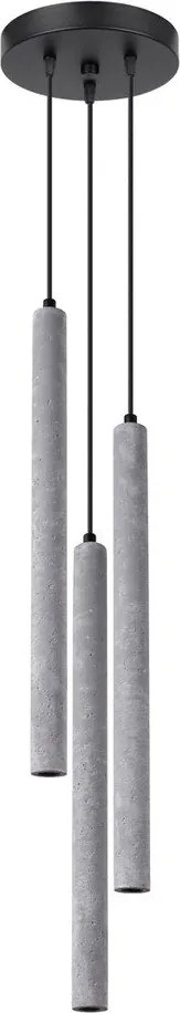 Sivé betónové závesné svietidlo ø 19,5 cm Fideus – Sollux