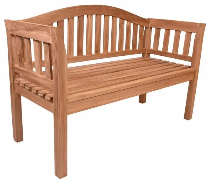 2 miestna lavica DIVERO, ošetrené tíkové drevo, masív