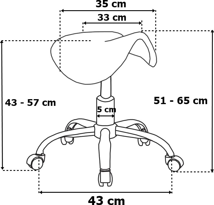 Kozmetická stolička STRATUM - biela