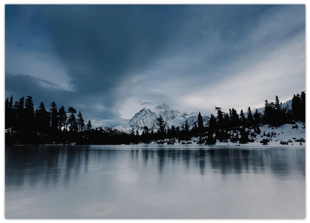 Obraz - Na zamrznutom jazere (70x50 cm)