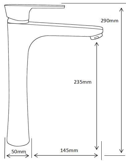 Mexen Axel - VYSOKÁ BATERIA UMYVADLOVÁ, Čierna, 73810-70