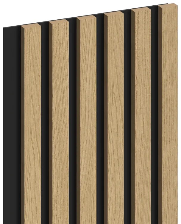 Mexen Lam-B, akustické stenové lamely 275 × 30 cm, HDF doska 4 mm, technická dyha, dub zlatistý, 275307-3015-003