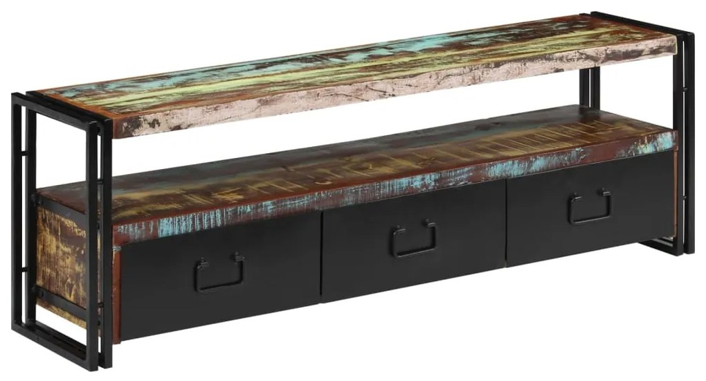 vidaXL Skrinka na TV recyklovaný masív 120x30x40 cm