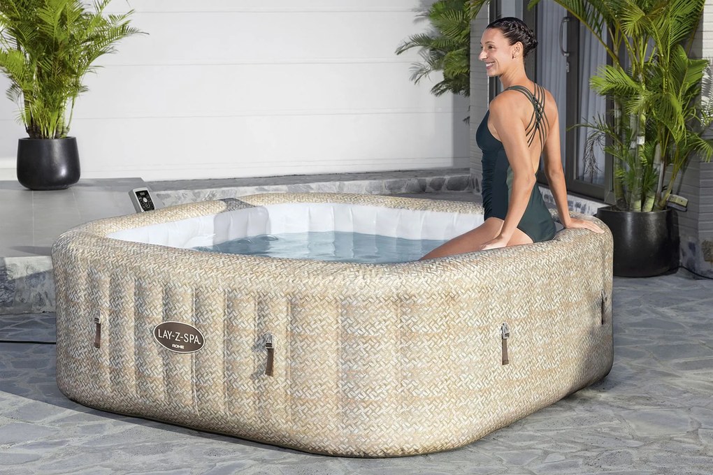 BESTWAY Lay-Z-Spa Rome EnergySense Smart AirJet Vírivka, 201 x 201 x 71 cm, 7 osôb 6001M