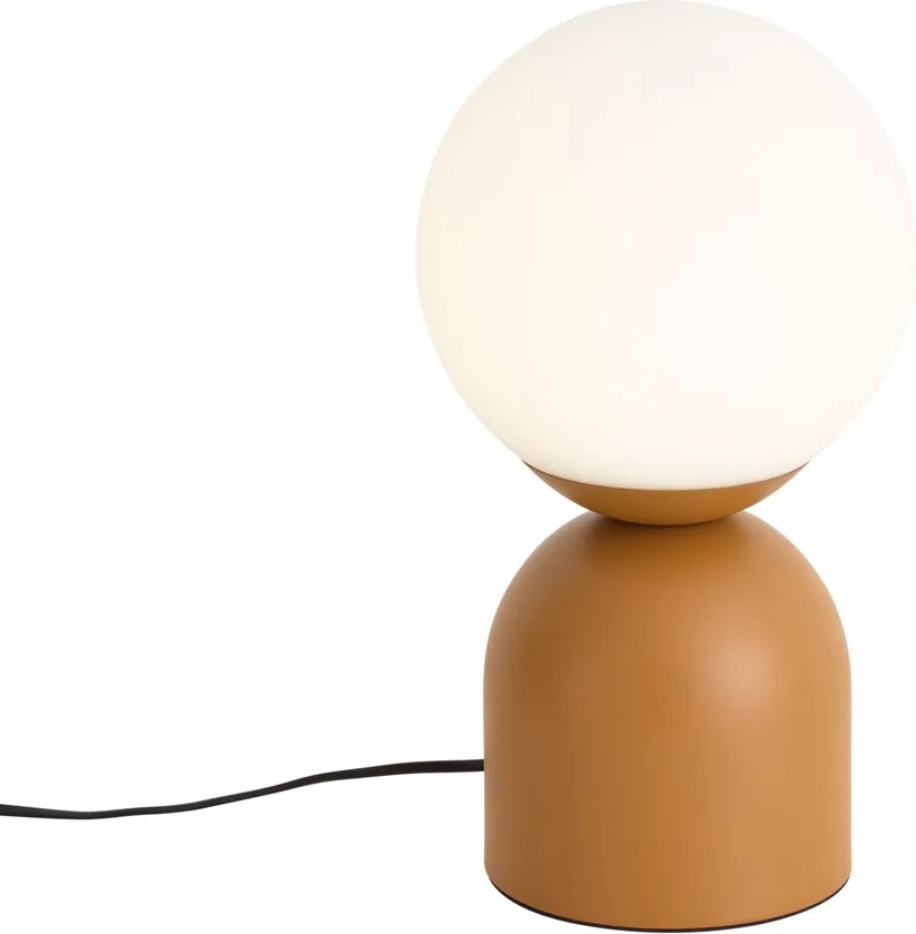 Hotel Chic Stolná lampa oranžová s opálovým sklom - Pallon Trend