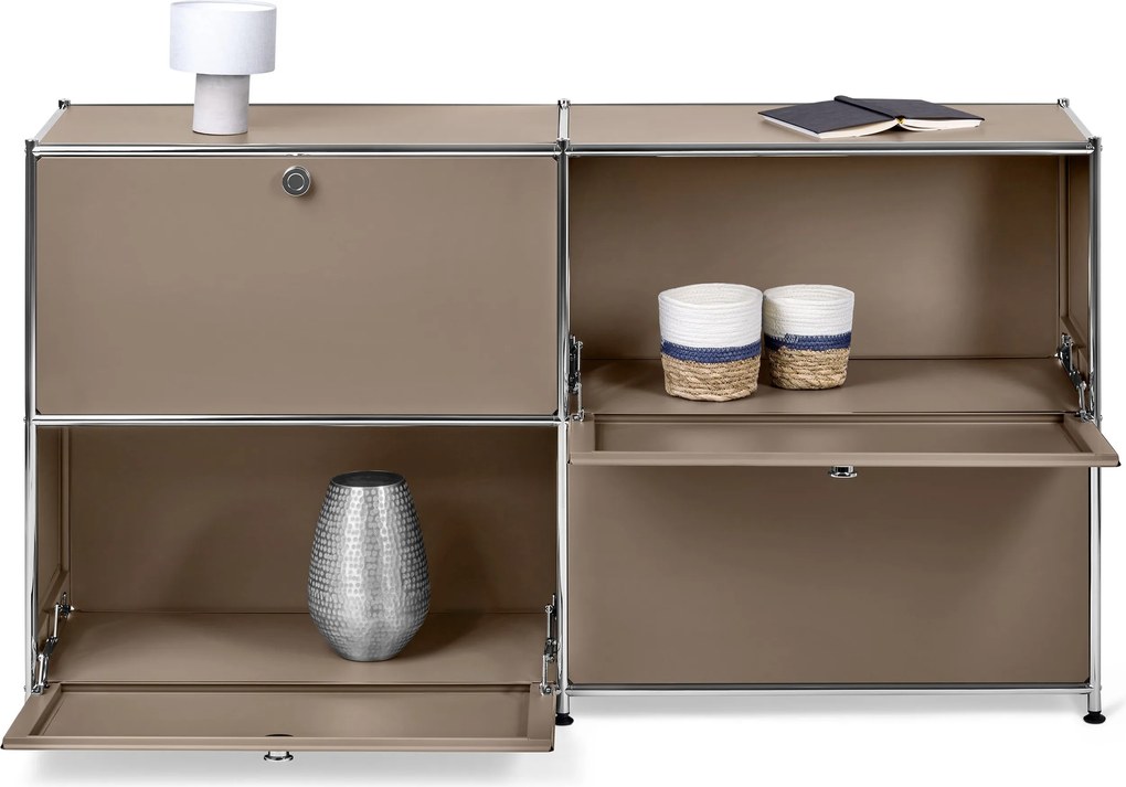 Kovová odkladacia skrinka »CN3« so 4 výklopnými priečinkami