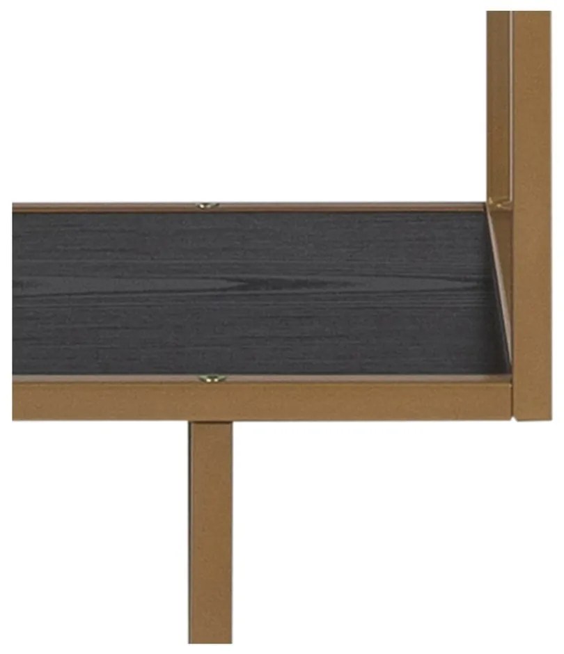 Čierna/zlatá knižnica 77x185 cm Seaford – Actona