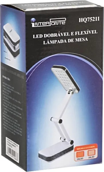 APT Skladacie stolové lampička 24 LED, biela